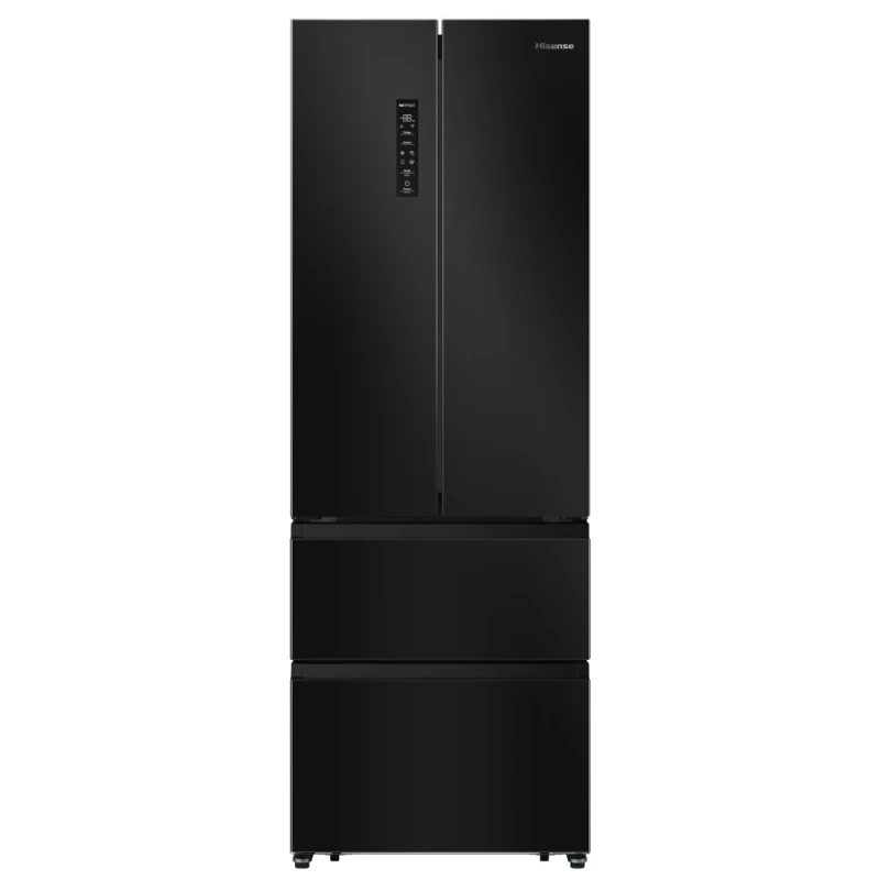 Image of Hisense PureFlat Slim RF632N4AFC1 Total No Frost American Fridge Freezer - Black / Stainless Steel - C Rated