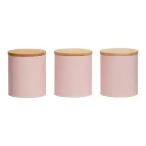 Image of Interiors By PH Set Of Three Pink Canisters