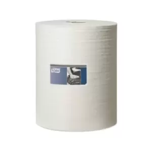 Image of TORK 1 Ply Premium Low Lint Polishing Cloth - White - 152m Combi Roll - 197270
