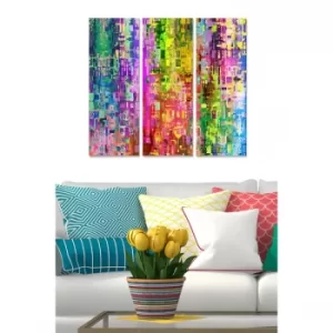 Image of MDF3286027 Multicolor Decorative MDF Painting (3 Pieces)