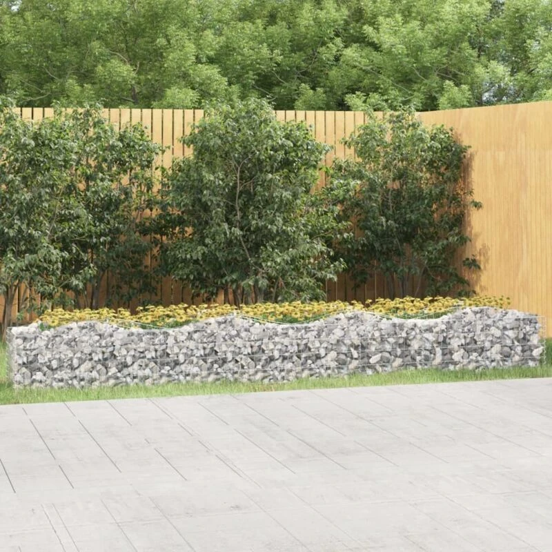 Image of VIDAXL Arched Gabion Raised Bed 400x50x50cm Galvanised Iron vidaXL 153543