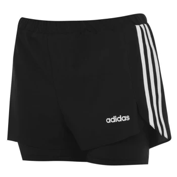 Image of adidas 2-in-1 Shorts Womens - Black/White