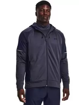Image of Under Armour Training Armour Fleece Storm Full Zip Hoodie - Steel, Steel, Size XL, Men