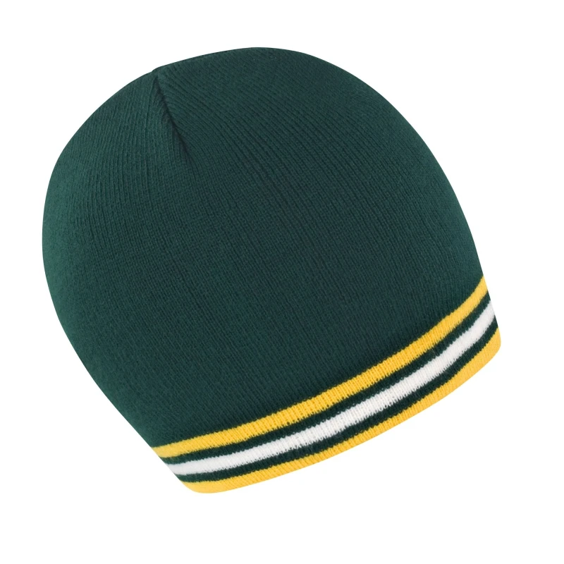 Image of Result Result Men Winter Essentials National Beanie Hat in Green Green One Size Male 5054752307882