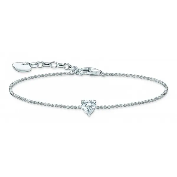 Image of Thomas Sabo Sterling Silver Basics White Zirconia Bracelet A2157-051-1