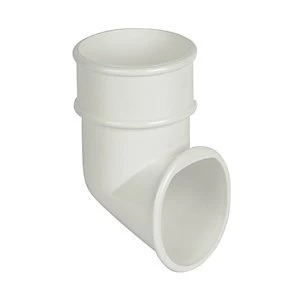 Image of FloPlast RB3W Round Line Downpipe Shoe - White 68mm