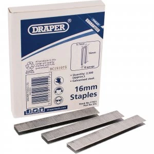 Image of Draper Staples 16mm Pack of 2500