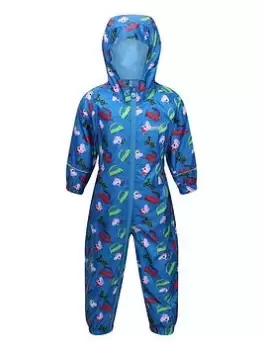Image of Regatta Regatta Kids Peppa Pig Pobble Waterproof Suit - Blue Print, Blue Print, Size 4-5 Years, Women