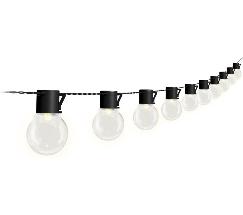 Image of 4lite Antheia Solar IP44 Festoon Outdoor String Lights with 10x Warm W