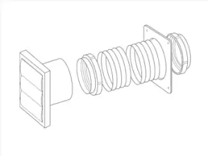 Image of Manrose 150mm Gravity Grille Kit (White) - 7217