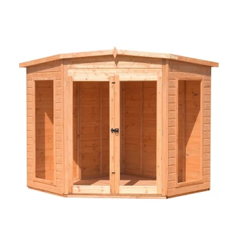 Image of Shire Barclay Shiplap Corner Summerhouse - 7ft x 7ft (2050mm x 2050mm)