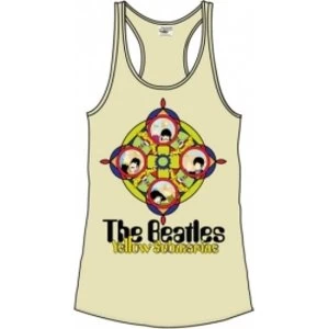 Image of The Beatles Yellow Sub & Portholes Sand Ladies Vest: Medium