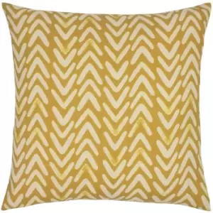 Image of Nomi Monoprint Cushion Ochre, Ochre / 45 x 45cm / Polyester Filled