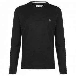 Image of Original Penguin Long Sleeve Tee - Black 010
