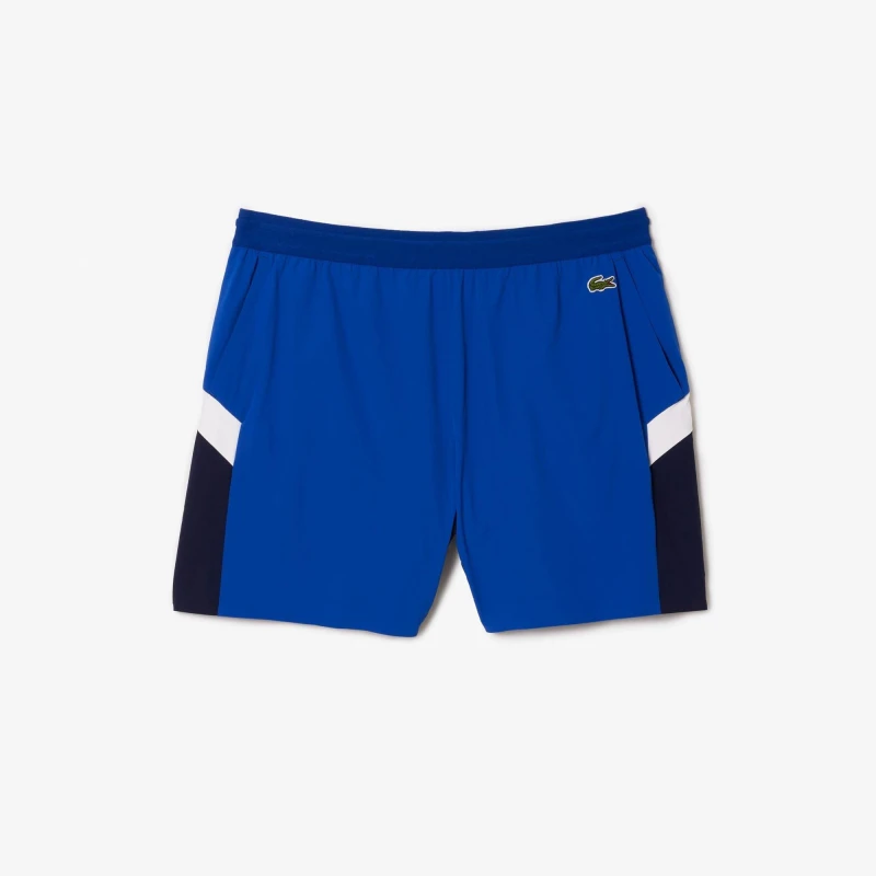 Image of Lacoste Recycled Polyamide Colourblock Swimming Trunks Jersey Shorts S Blue 30005618350
