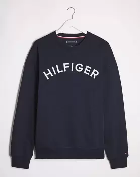 Image of Tommy Hilfiger Navy Logo Crew Sweat