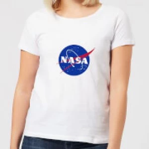 Image of NASA Logo Insignia Womens T-Shirt - White - L