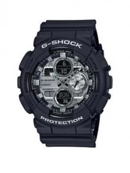 Image of Casio Casio G Shock Projection Matt Grey Chronograph Dial Black Silicone Strap Watch