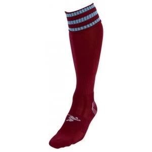 Image of PT 3 Stripe Pro Football Socks LBoys Maroon/Sky