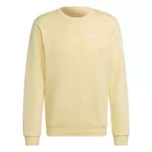 Image of adidas Essentials Fleece Sweatshirt Mens - Almost Yellow / White