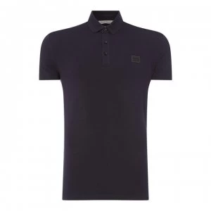Image of Antony Morato Short Sleeve Polo Shirt - NIGHT Blue 7066