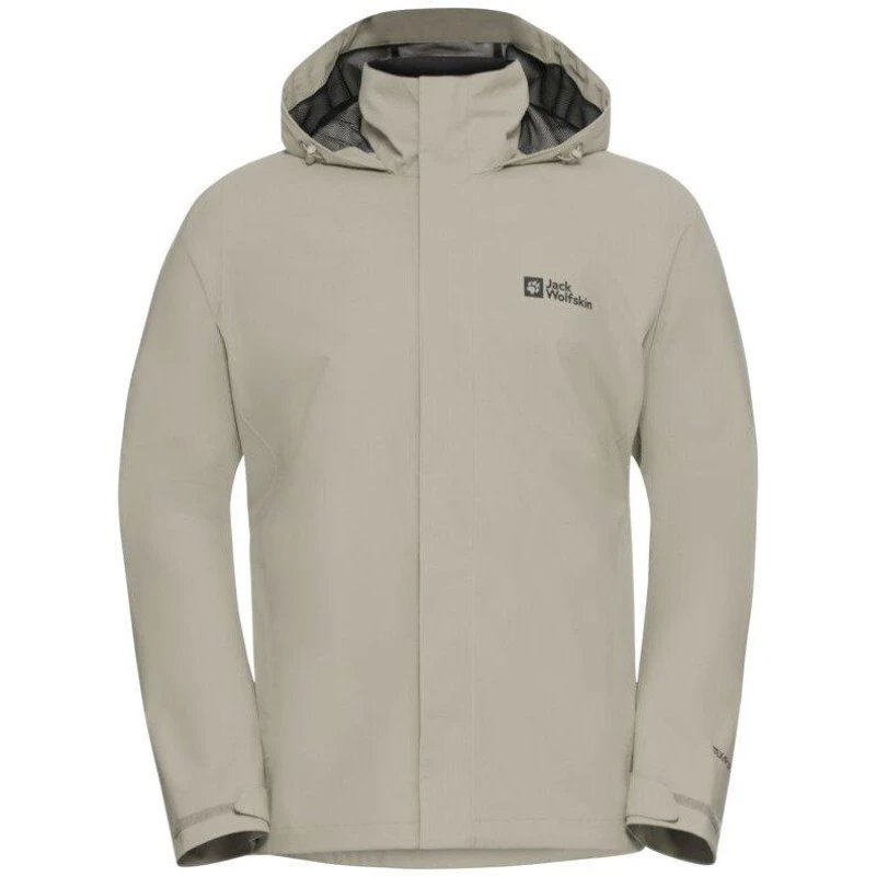 Image of Jack Wolfskin Mens Trailtime Breathable Waterproof Jacket Linen male Small