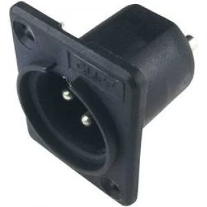 Image of XLR connector Sleeve plug straight pins Number of pins 3 Black Cliff ACM