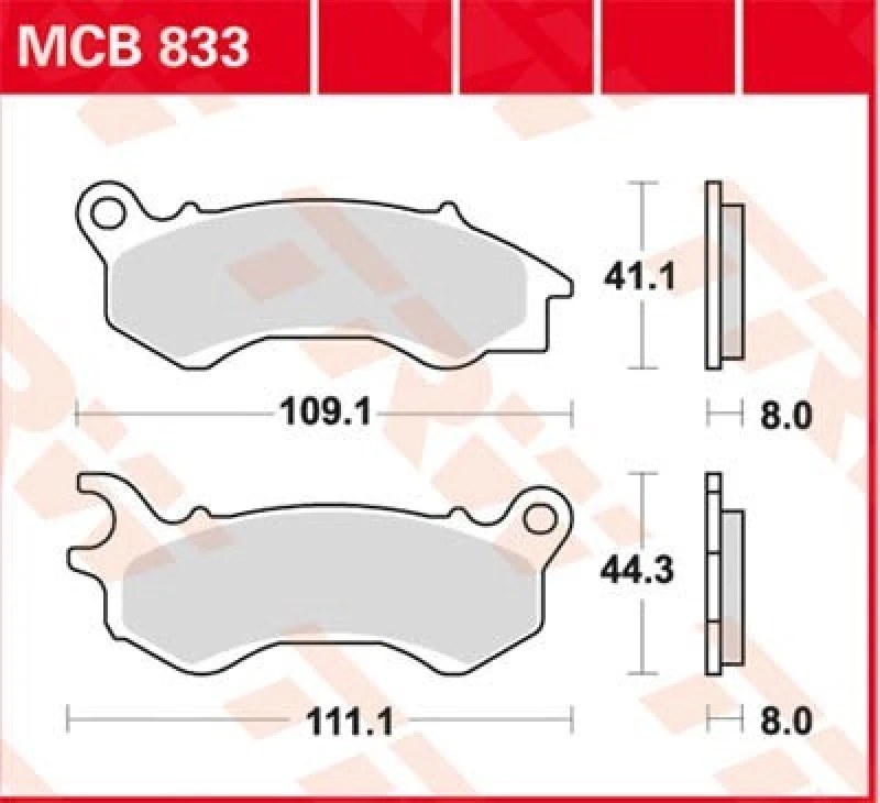 Image of TRW Lucas Brake lining MCB833