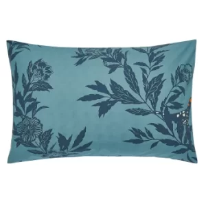 Image of Joules Country Critters 100% Cotton Housewife Pillowcase Pair Navy Blue
