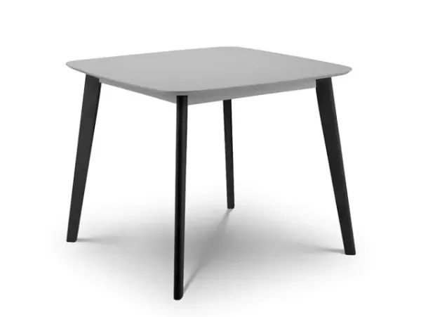 Image of Julian Bowen Casa 90cm Grey and Black Dining Table