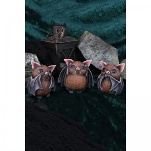 Image of Three Wise Bats Figurines