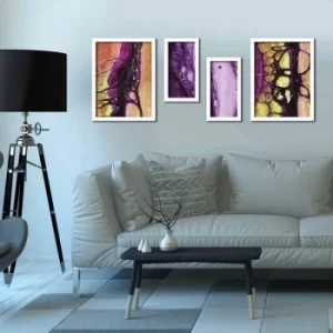 Image of 4P3040BCT007 Multicolor Decorative Framed MDF Painting (4 Pieces)