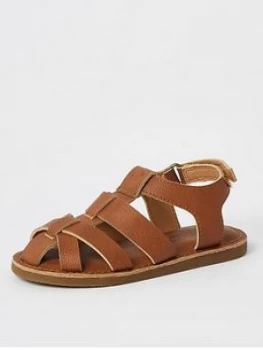 Image of River Island Mini Fisherman Sandals Tan Size 3 Years Boys
