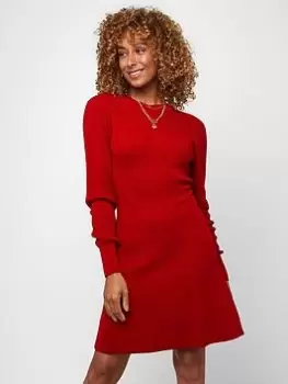 Image of Joe Browns Rock It Sweater Dress - Red, Size 16, Women