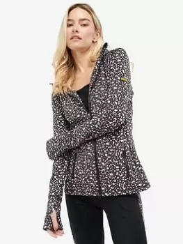 Image of Barbour International Crossfields Zip Through Overlayer - Multi, Size 8, Women