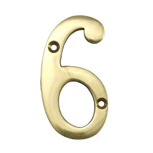 Image of Select Hardware Brass House Number 6