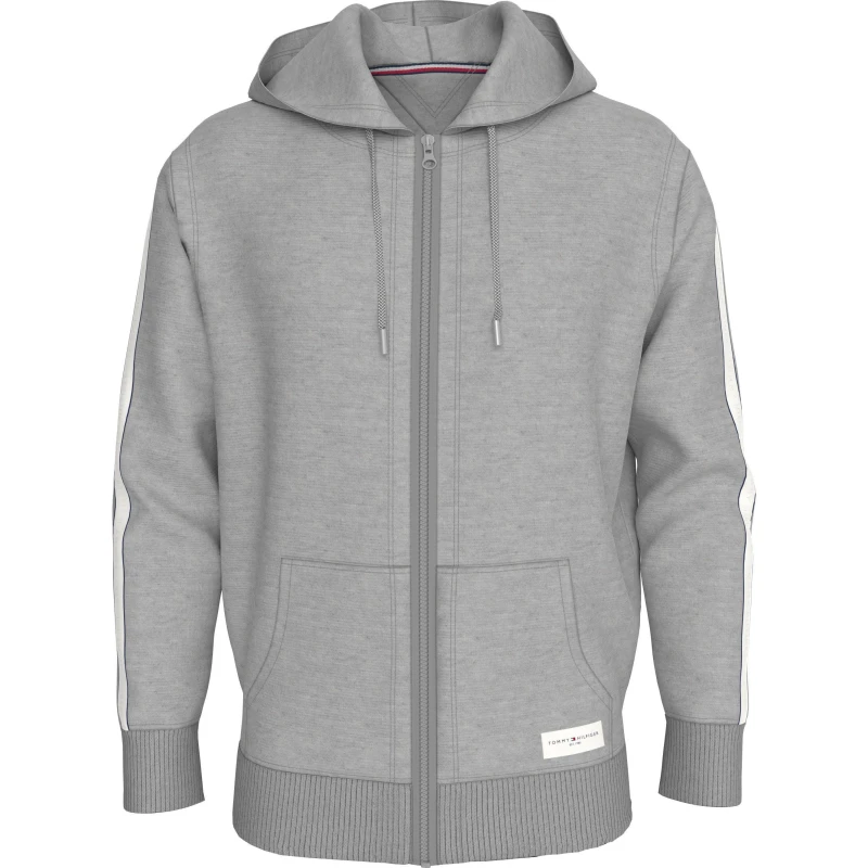 Image of Tommy Hilfiger Long-sleeved Full Zip Hoodie - Grey Grey S