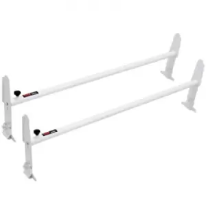 Image of VEVOR Van Roof Ladder Rack, 2 Bar Alloy Steel Ladder Racks, Adjustable from 1200-2000 mm, 227 kg Capacity, Roof Rack Compatible with Full Size Vans wi
