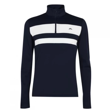 Image of J Lindeberg Mid Zip Top - Navy