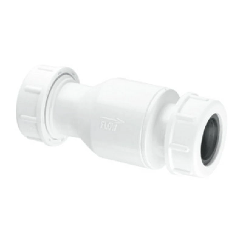 Image of McAlpine R28-NRV Non-Return Valve with 19/23mm Universal Connections White