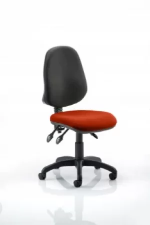 Image of Eclipse III Lever Task Operator Chair Bespoke Colour Seat Orange