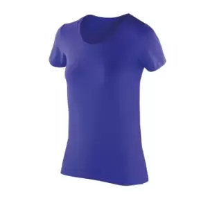 Image of Spiro Womens/Ladies Impact Softex Short Sleeve T-Shirt (S) (Sapphire)