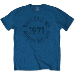Image of Muddy Waters - They Call Me? Mens Medium T-Shirt - Denim Blue