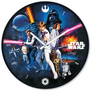 Image of Star Wars (A New Hope Poster) Wall Clocks