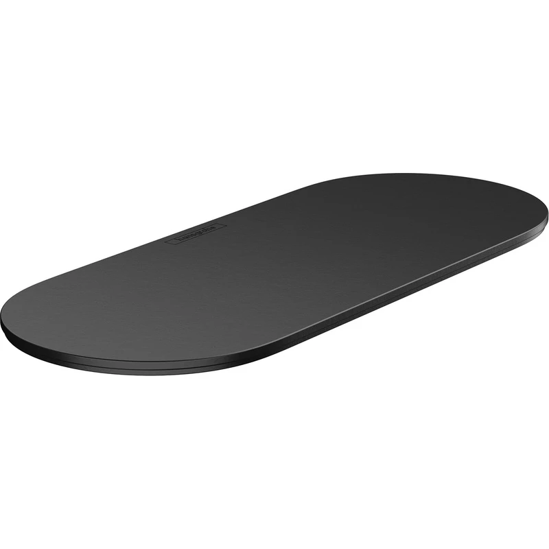 Image of Hansgrohe WallStoris Bathroom Storage Basket Cover Lid Matt Black Accessory - Black - Hansgrohe 27925670