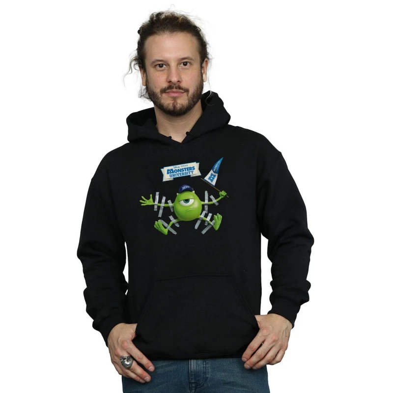 Image of Disney Men Monsters University Taped Mike Hoodie in Black Size: Small Black S Male 5057972614839