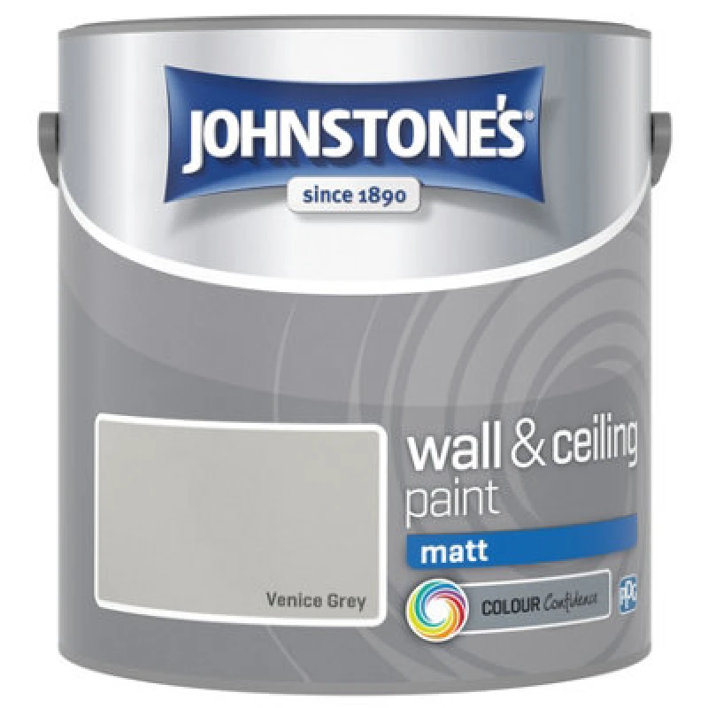 Image of Johnstone's Matt Emulsion Paint, 2.5L, Venice Grey