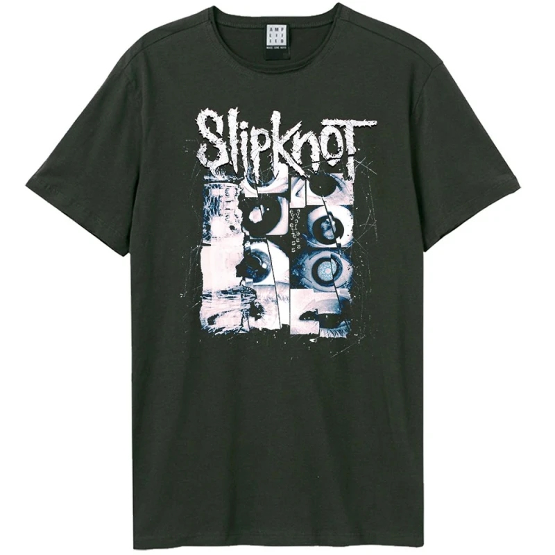 Image of Amplified Amplified Men Eyes Slipknot T-Shirt in Charcoal Size: Small Charcoal S Male 5063470543779