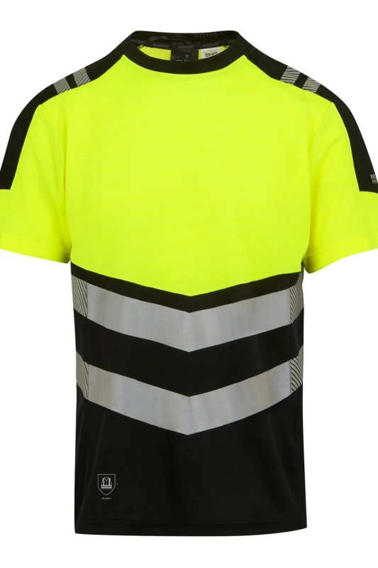 Image of Regatta Mens Hi-Vis X-PRO T-Shirt in Bright Yellow Size: Large Bright Yellow Male L
