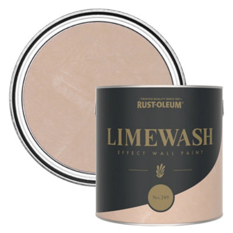 Image of Rust-Oleum Pink Limewash Effect Wall Paint - No. 249 2.5L